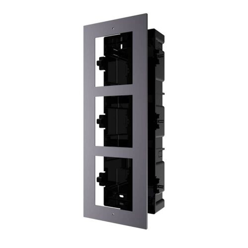 Caja de empotrar para 3 módulos de videoportero serie KD8 - Hikvision