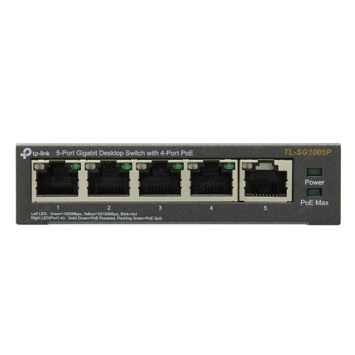 Switch TP-Link 5 ports Gigabit dont 4 PoE - TL-SG1005P