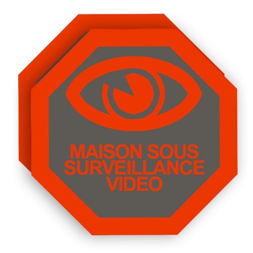 Autocolante de vídeo de vigilância dissuasor