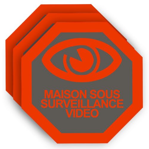 Sticker dissuasif vidéosurveillance