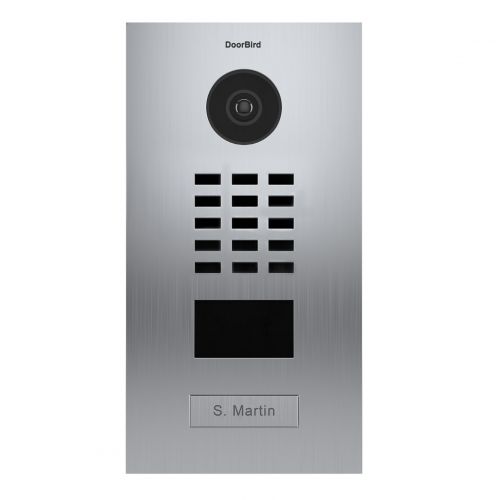 IP video deurtelefoon met RFID badge lezer - Doorbird D2101V Roestvrij Staal - Inbouwmontage