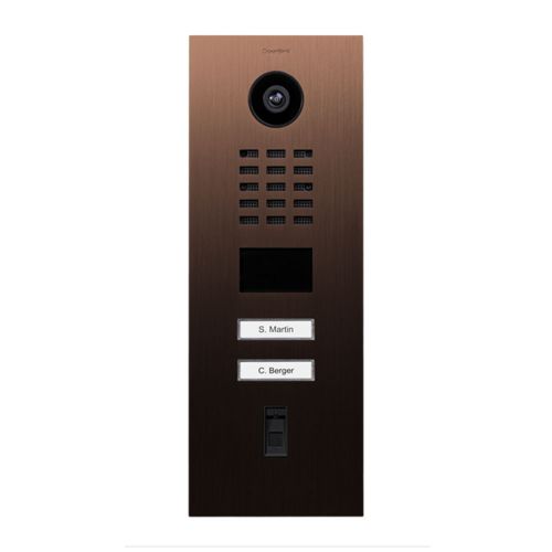 IP-deurtelefoon met 2 bellen en vingerafdruklezer - Doorbird D2102FV Vingerafdruk 50 Brons