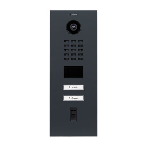 IP video deurtelefoon met 2 bellen en vingerafdruklezer - Doorbird D2102FV Vingerafdruk 50 RAL 7016