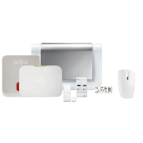 Pack alarme maison connectée DIAG17CSF avec GSM - Compatible Animaux - Diagral Kit 2