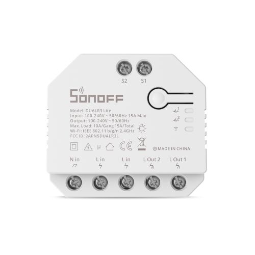 Interruptor inteligente Wi-Fi de 2 canales - SONOFF