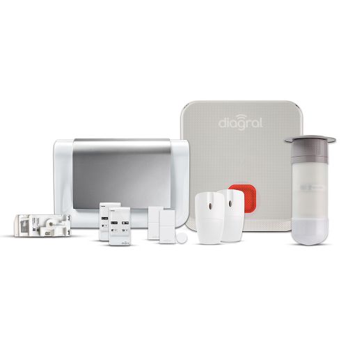 DIAG22CSF pack de alarma doméstica conectada con sensor exterior - Admite mascotas - Diagral