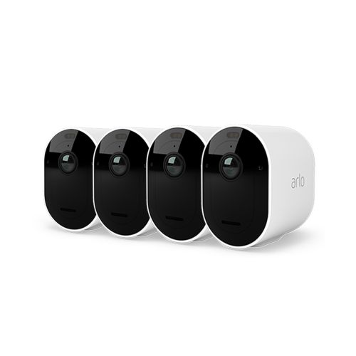 Essential Spotlight Arlo - Kit de 4 cámaras de vigilancia WiFi blancas