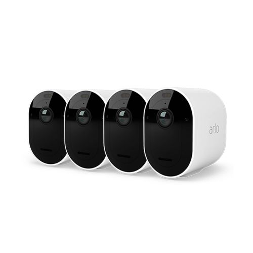 Kit de 4 cámaras de seguridad WiFi blancas para exteriores - Pro 4 Arlo