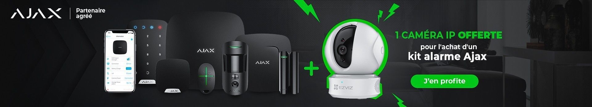 Une caméra offerte pour l'achat d'un KIt alarme de maison Ajax